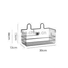Multi-functional Save Space Single Wall Mounted No Punching Shower Soap Basket Bathroom Storage Rack thumbnail-4