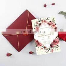 Custom Logo Gold Foiling Custom Handmade Wedding Invitation Card Designs thumbnail-5