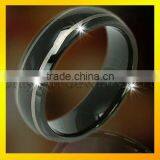 vogue black tungsten band mens jewellery