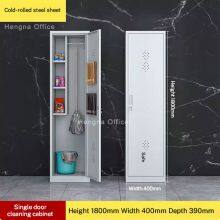 Galvanized Steel Anti-corrosion Janitorial | Durable Outdoor Utility Storage Locker With Mop Hooks| Supply Unit for Parks thumbnail-4