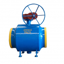 GOST Q61F DN80 PN25 Welded Ball Valve Cast Steel Carbon Steel Hard Seal Worm Gear Handle Ball Valve thumbnail-6