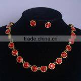 Dignified Crystal Chain Silver Fashion Jewelry Necklace Set thumbnail-3