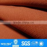 Dark Orange Grid Jacquard Weave Polyester Spandex Fabric Wholesale For Moutaineering