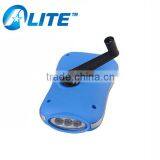 3 LED Rechargeable Mini Flat Dynamo Hand Crank Flashlight