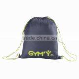 Plain Drawstring Backpack With Side Zipper, Cool Backpack thumbnail-2