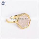 Druzy Ring 925 Sliver Ring Titanium Druzy Ring thumbnail-1