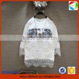 2016 Manufacturer New Fashion Spring Children Dress Wholesale Simple Lace Girl Dress for Frock Design Kid Dress (ulik-GD122)