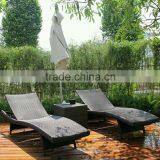 PE Rattan Wicker Outdoor Patio Pool Chaise Lounge Chair thumbnail-3