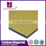 Alucoworld skillful alusign gold brushed acp boards aluminum composite material eco-friendly material wall cladding