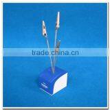 Three Clips Plastic Name Card Holder thumbnail-1