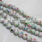 6mm cheap round beautiful colors glass beads 037