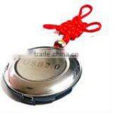 Metal Round Shape Usb Hub With Keychain