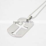 Engraved Cross Dog Tags Fashion Pendant Necklace thumbnail-3