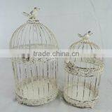 French Style White Decorative Metal Bird Cages