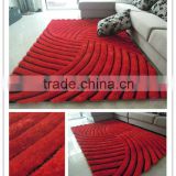 Hot New Design Red Shaggy 3D Carpet