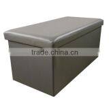 Large Double Foldable Storage Ottoman Bench thumbnail-1