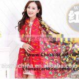 Beach Patterned Silk Scarf Wholesale thumbnail-5