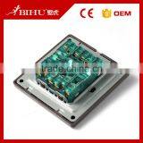 Durable in Use BIHU Brown or Silver Color 4 Gang 2 Way Modern Light Switch thumbnail-6