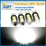 Super Bright 10*31mm 5050smd 3 Led Festoon Light Bulbs With Aluminium Heatsink Long Life 50000hours