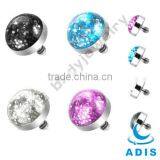 Dermal Anchor Piercing Components With Gitter Powder thumbnail-1