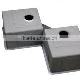 Stainless Steel 304 Double Bowl Kitchen Sink Corner Sink Above Counter thumbnail-4