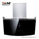 wall mounted range hood with tempered glass