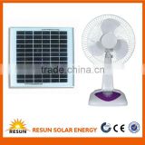 New design 12v 12w solar dc fan/ solar table fan with pure copper motor