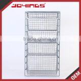 Stackable Storage Wire Mesh Basket and Popular Assemble Adjustable Storage Baskets thumbnail-3
