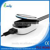 QC2.0 Portable 3 Ports Cell Phone Charger+QI Wireless Phone Charger Station for Iphone Samsung Htc lg Nokia Google Moto thumbnail-3