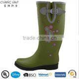 (CH.W112) Rubber Boots Factory Summer Dress Flower Rain Boots Lady