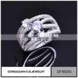 Fashion diamond drill bit engagement ring more round rings wedding ring