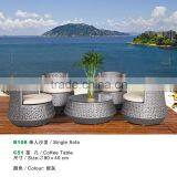 Rattan SILVER GREY Coffee Table and Sofa thumbnail-1