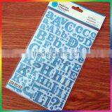 Glitter Powder Letter Sticker. Kids Cartoon Stickers