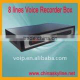 Convenience 8 Lines Pbx Call Voice Recorder Convenient Management Recording System