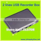 2 line USB for pbx 2-line telephone call recorder usb