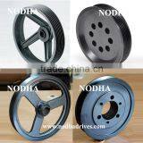 Customized cast iron sheave pulleys poly V pulley wheel