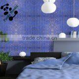 MB SMH01 Golden Line Blue Tile Design Cheap Mosaic Wall Tile Blue Mosaic Bathroom Tile China Glass Mosaic thumbnail-5