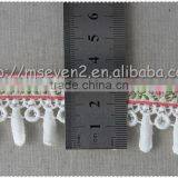 Hot Selling Jacquard Tape Trim With Tassel, Fringed Polyester Jacquard Fabric thumbnail-2