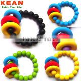 Kean silicone ring/bangle charm bracelet silver/silicone baby teething