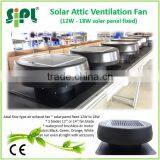 High Efficient Flat Embedded Solar Panel 12'' Air Duct Turbine Solar Attic Ventilation Fan thumbnail-2