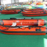 2.4m Red PVC Aluminium Floor Inflatable Rowing Boat thumbnail-3