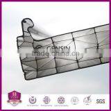 Zhejiang Haining 10-year Warranty 16mm 7-wall Diamond Structure Locking Polycarbonate Hollow Sheet 1040mm