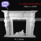 White Marble Fireplace With Girl Design In Stock thumbnail-1
