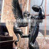 Cast Iron Angel Figure Sculpture thumbnail-1