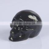 New Design Ceramic Black Skull Shape Piggy Bank thumbnail-1