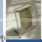 Clear Plexiglass / Acrylic Photo Frame With Magnets and Legs thumbnail-1