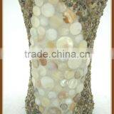 Chic Home Decor Item Natural Seashell Stone Large Heavy Modern Vases thumbnail-3
