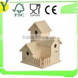 eco-friendly unfinished wooden bilrd house wholesale