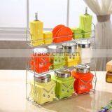 Ceramic Canister Set With Stainless Metal Stand thumbnail-6