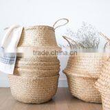 Storage Baskets With Handles / Natural Seagrass Foldable Basket Wholesale